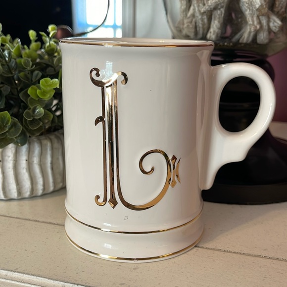 Mug Mud pie initial L EUC coffee / Tea - Picture 2 of 6